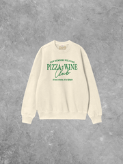 Underground Original Design: Pizza + Wine Club Boxy Cotton Sweatshirt