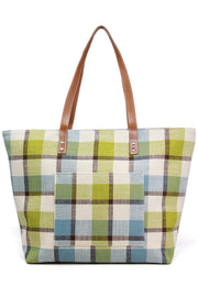 Plaid Pattern Beach Bag
