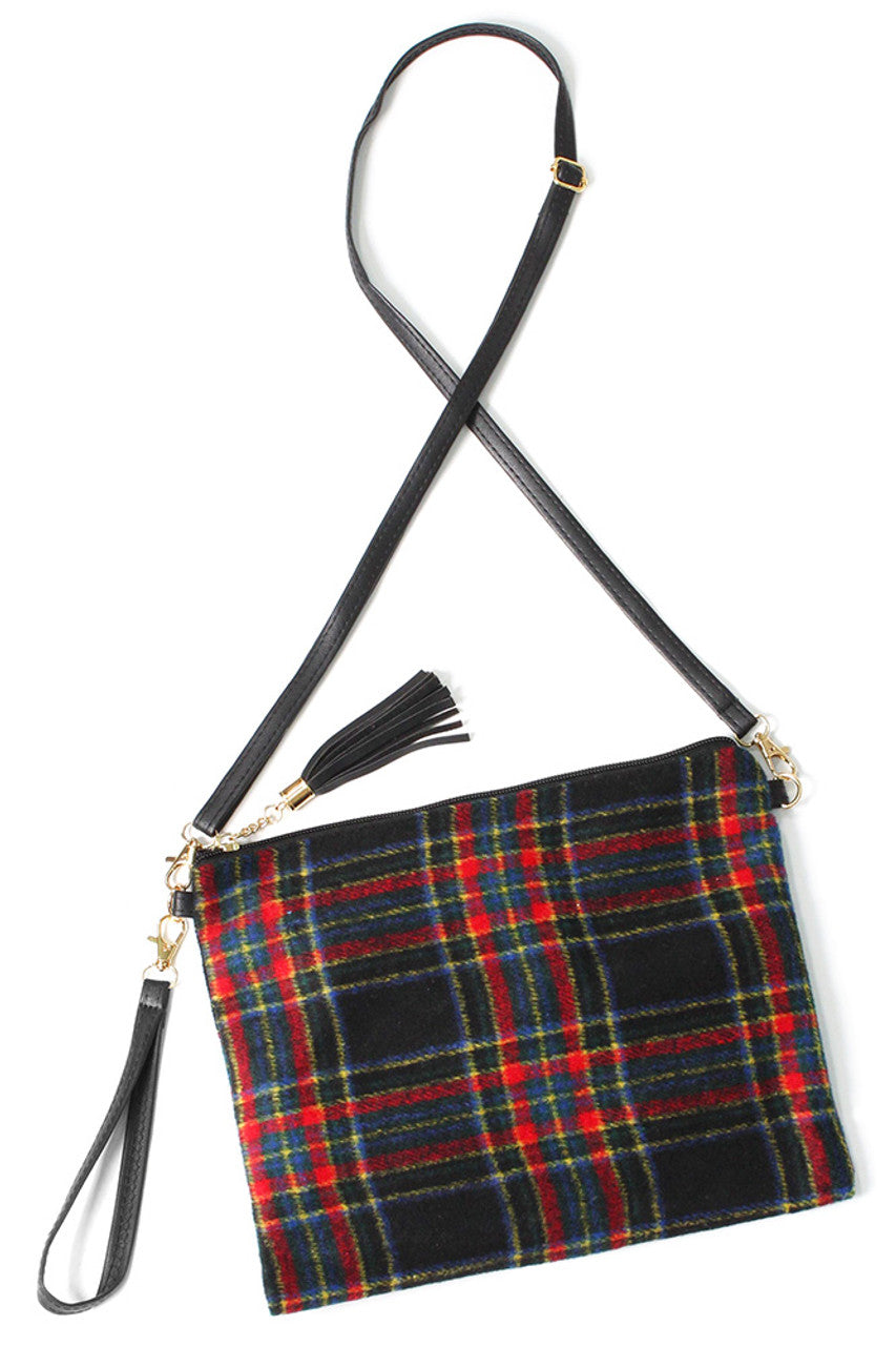 Plaid Pattern Crossbody Bag