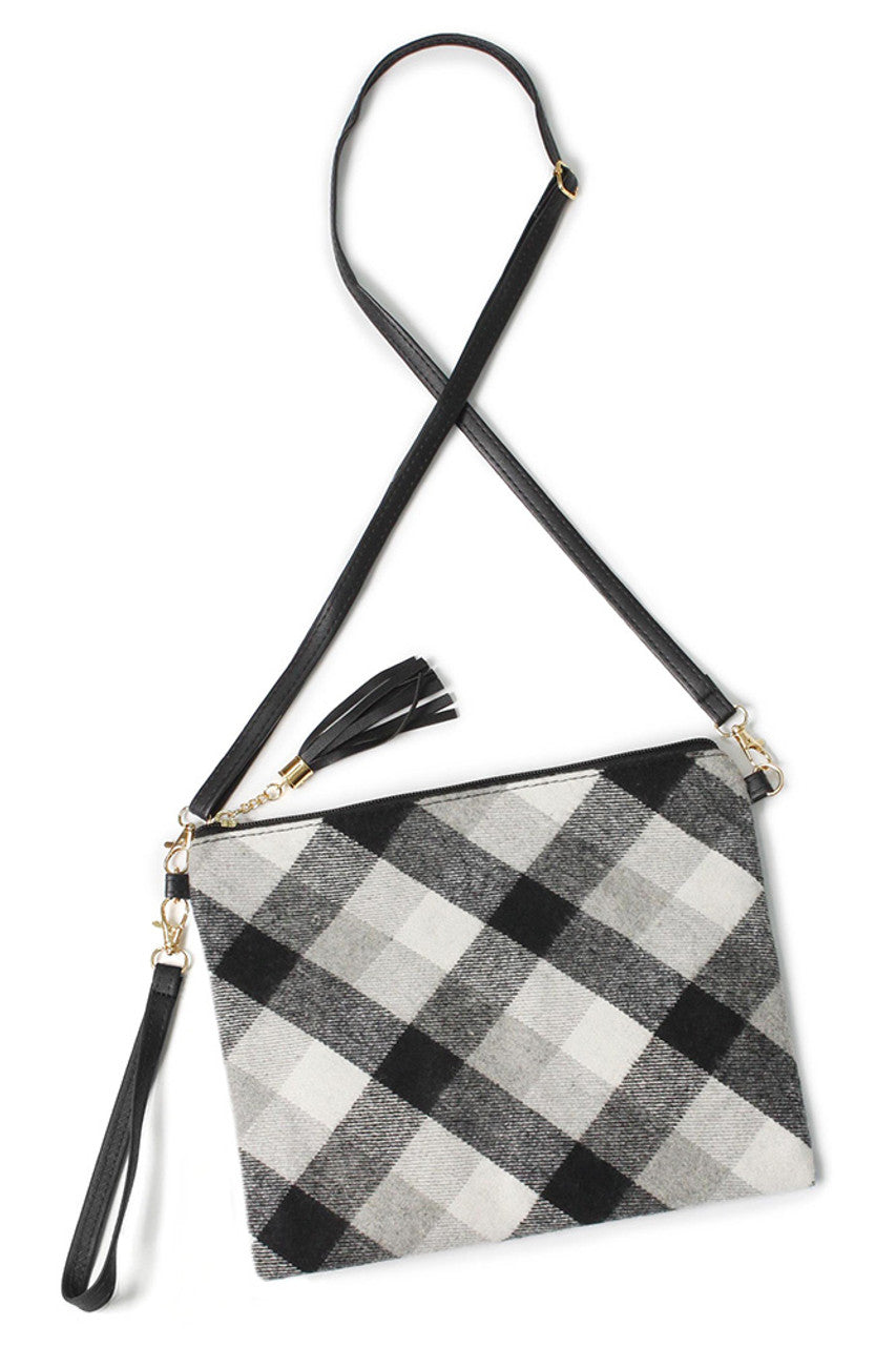Plaid Pattern Crossbody Bag