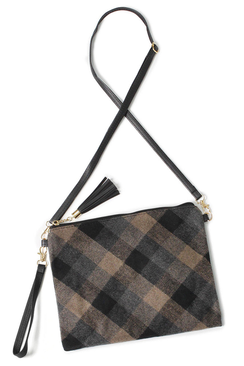 Plaid Pattern Crossbody Bag
