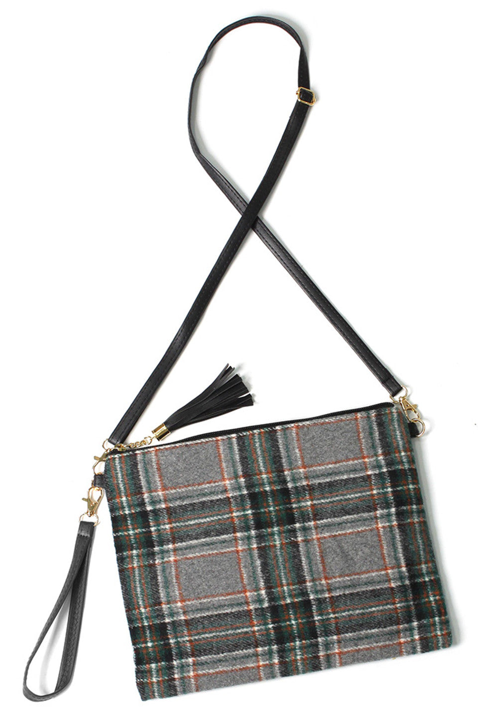 Plaid Pattern Crossbody Bag