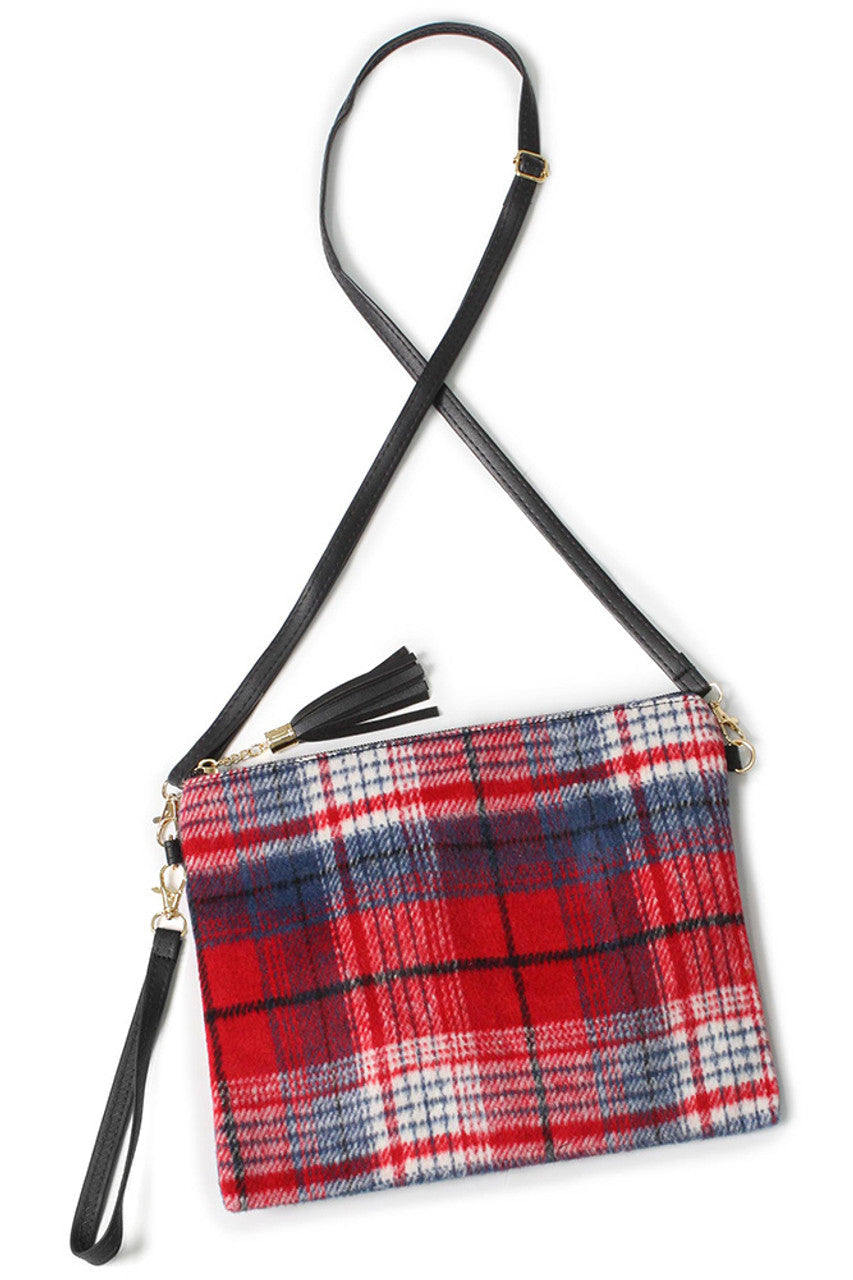 Plaid Pattern Crossbody Bag