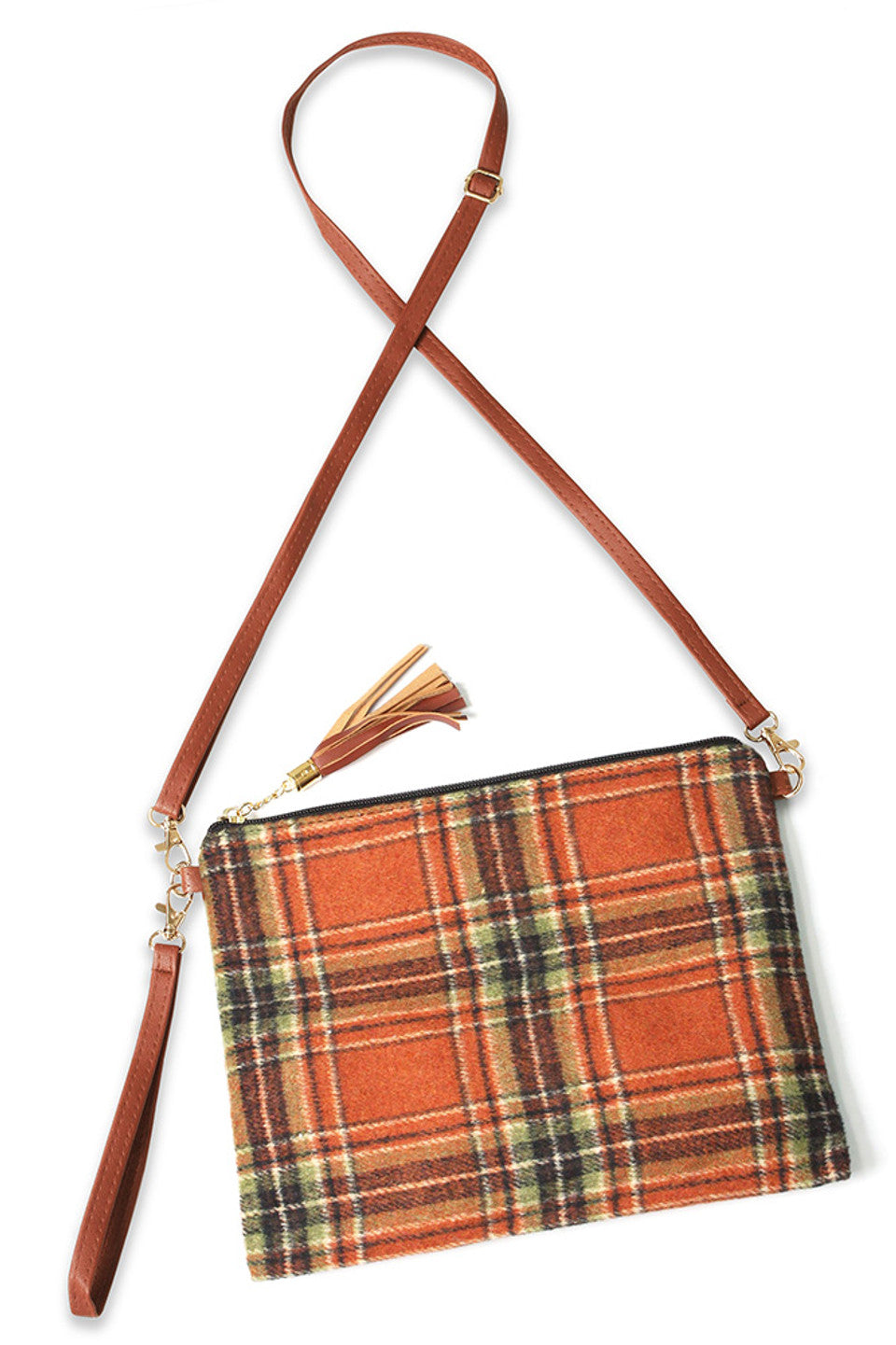 Plaid Pattern Crossbody Bag