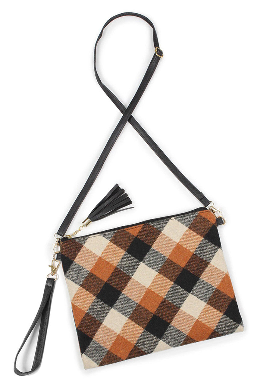 Plaid Pattern Crossbody Bag