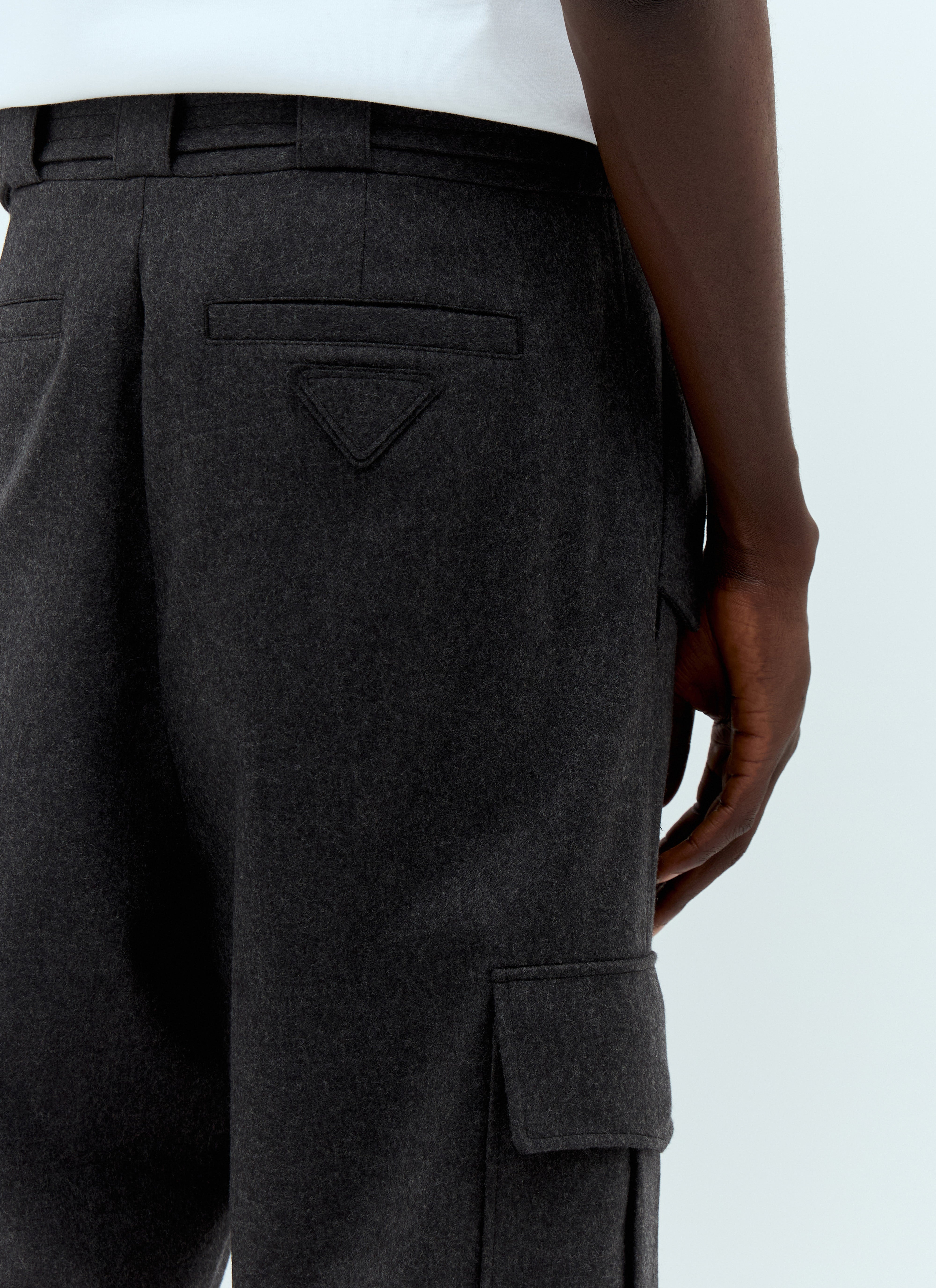 Prada Men Flannel Cargo Pants