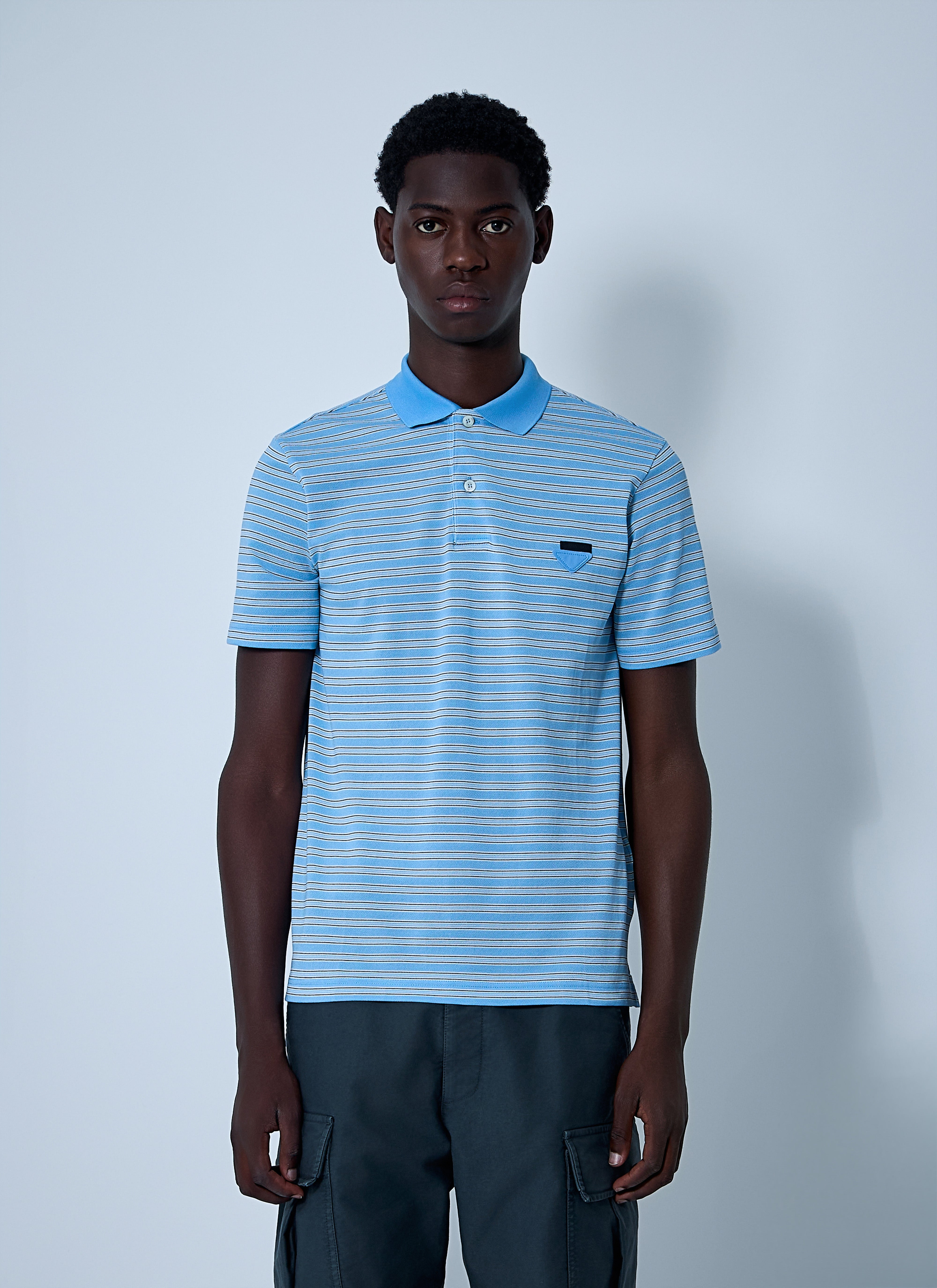 Prada Men Logo Motif Polo Shirt