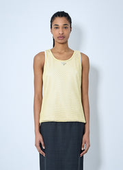 Prada Women Logo Plaque Open- Knit Tank Top