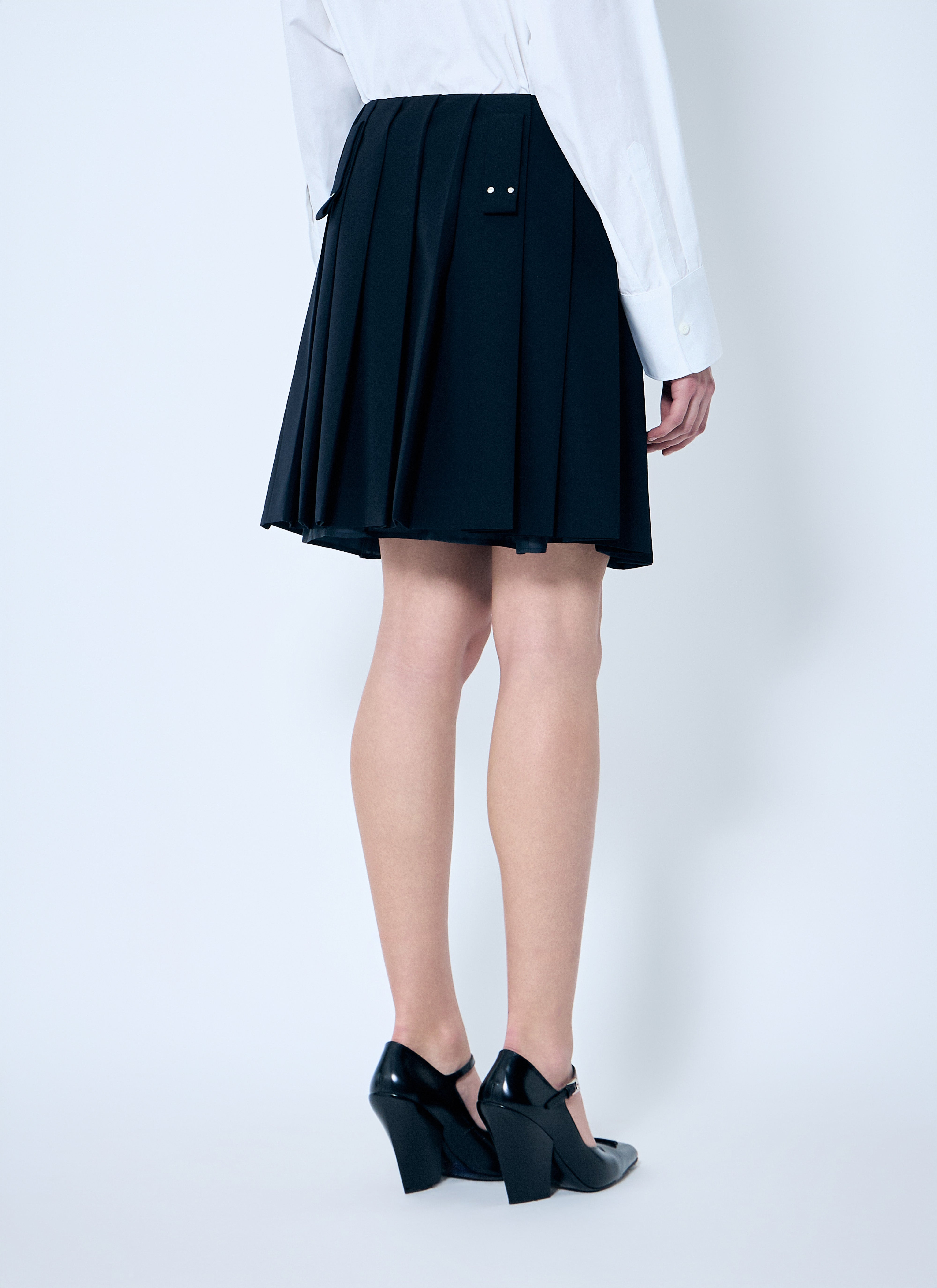 Prada Women Pleated Wool Skirt