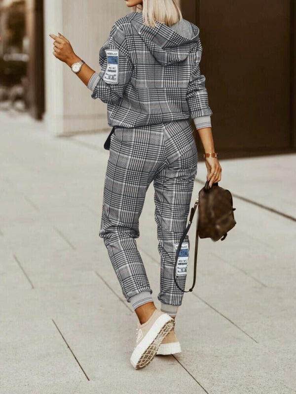 Printed long-sleeved trousers set High-quality sweater set