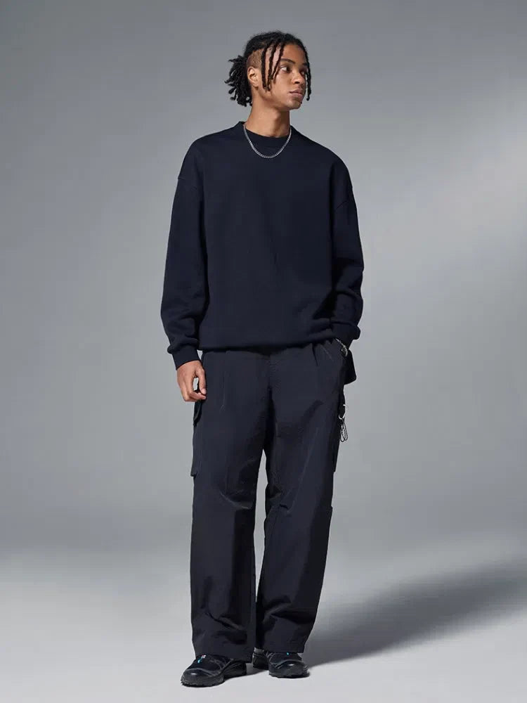 BLACK CREWNECK SWEATSHIRT WITH PROTECTION ANTISTATIQUE FOR VOTRE GARDE-ROBE