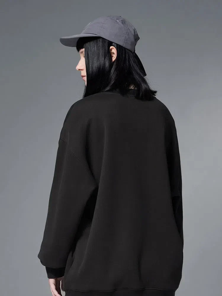BLACK CREWNECK SWEATSHIRT WITH PROTECTION ANTISTATIQUE FOR VOTRE GARDE-ROBE
