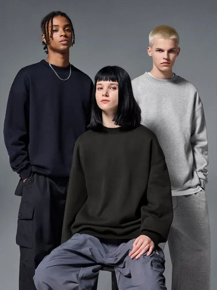 BLACK CREWNECK SWEATSHIRT WITH PROTECTION ANTISTATIQUE FOR VOTRE GARDE-ROBE