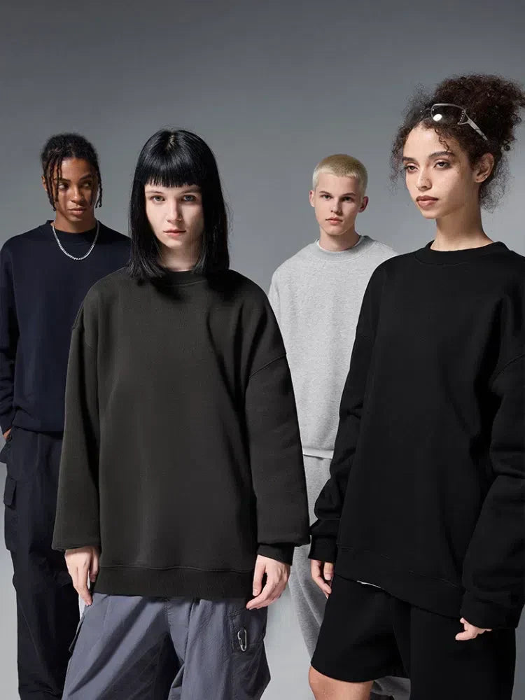 BLACK CREWNECK SWEATSHIRT WITH PROTECTION ANTISTATIQUE FOR VOTRE GARDE-ROBE
