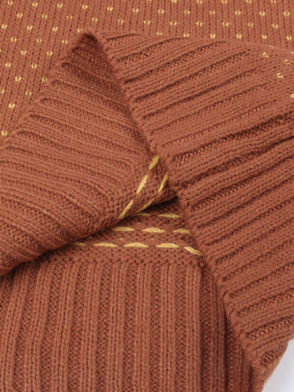 Pullover ghost skull retro sweater for women loose autumn and winter long-sleeved sweater