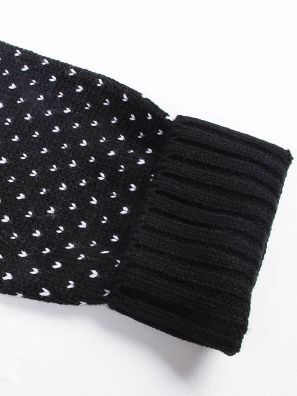 Pullover ghost skull retro sweater for women loose autumn and winter long-sleeved sweater