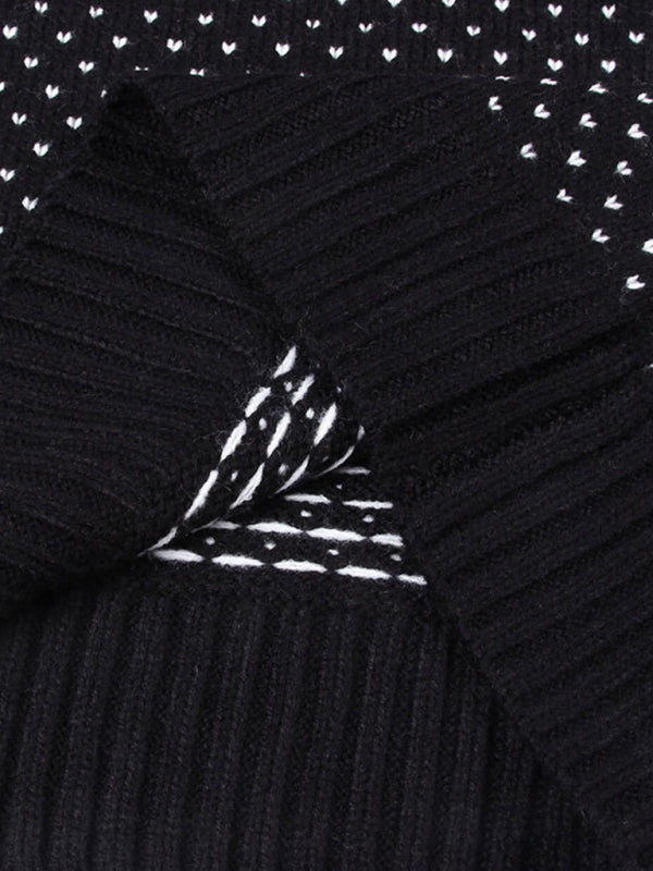 Pullover ghost skull retro sweater for women loose autumn and winter long-sleeved sweater