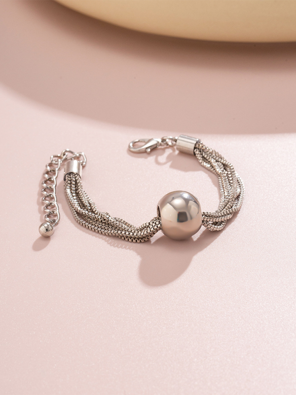 Punk multi-layer chain stacking necklace simple niche geometric sphere personality necklace - Pattern8 / FREESIZE