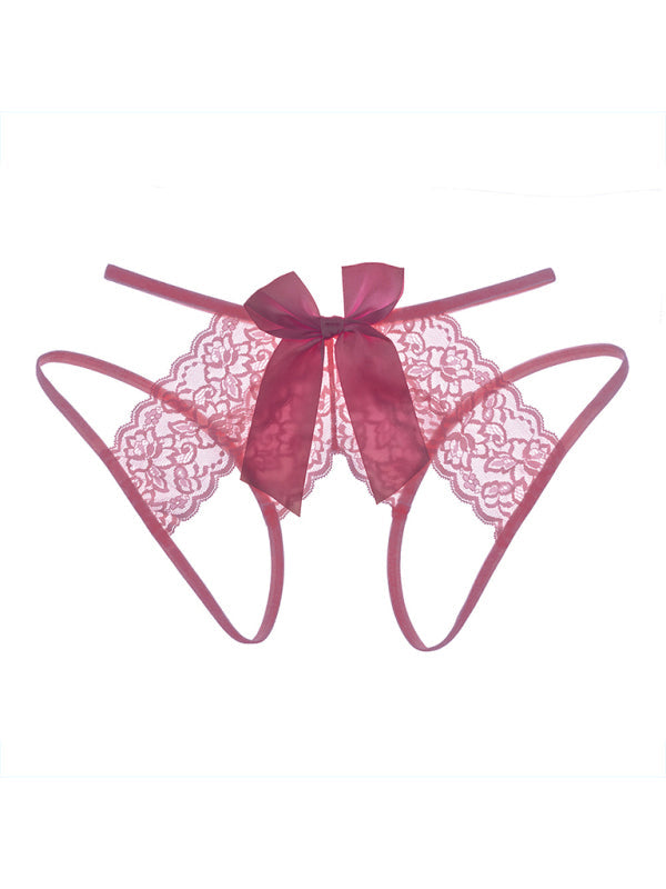 Pure desire lace panties passion female open file temptation sexy panties - Wine Red / L