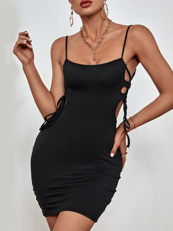 Pure Desire Sexy Sling Dress Black Sleeveless Dress - Black / S