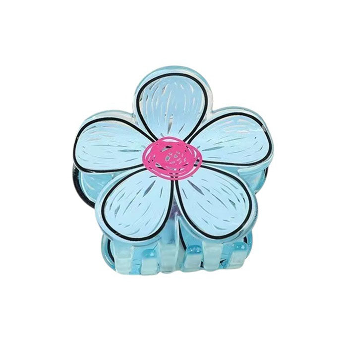 PURPLE FLOWER HAIR CLAW AESTHETIC FLOWER HAIR ACCESSORY