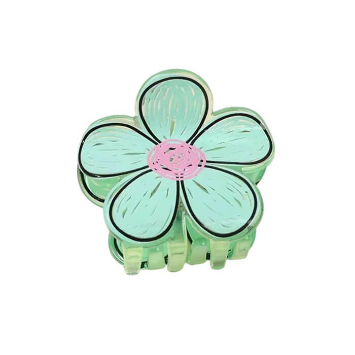 PURPLE FLOWER HAIR CLAW AESTHETIC FLOWER HAIR ACCESSORY