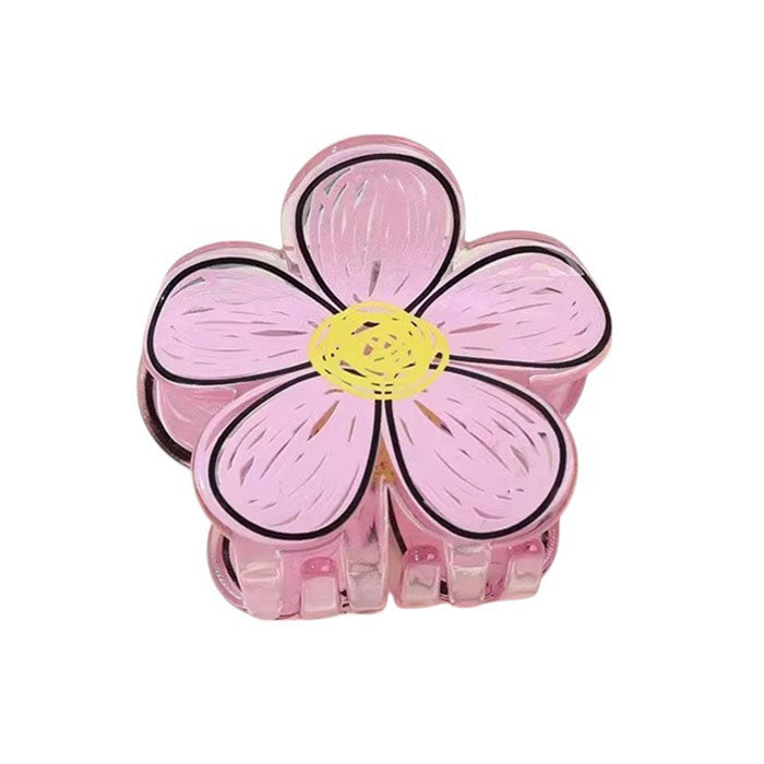 PURPLE FLOWER HAIR CLAW AESTHETIC FLOWER HAIR ACCESSORY
