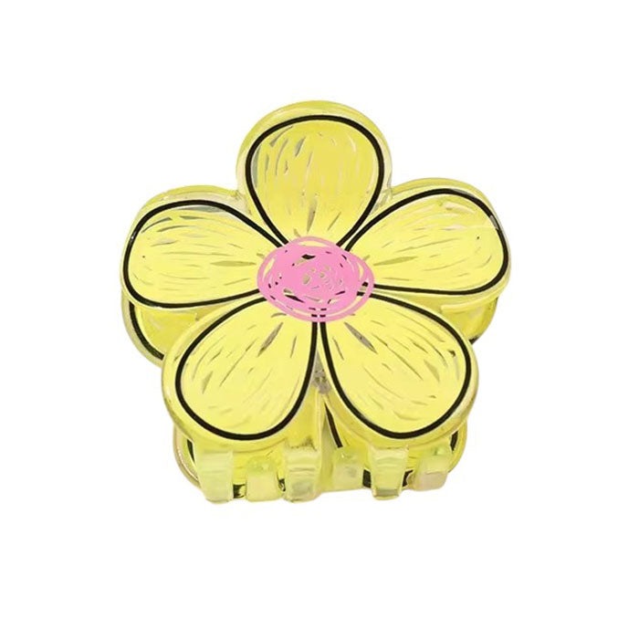 PURPLE FLOWER HAIR CLAW AESTHETIC FLOWER HAIR ACCESSORY