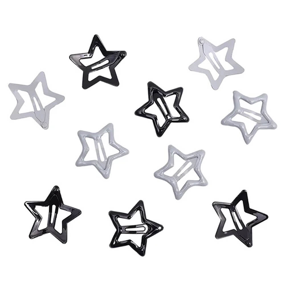 PURPLE STAR HAIR CLIPS CELESTIAL STAR-SHAPED HAIR