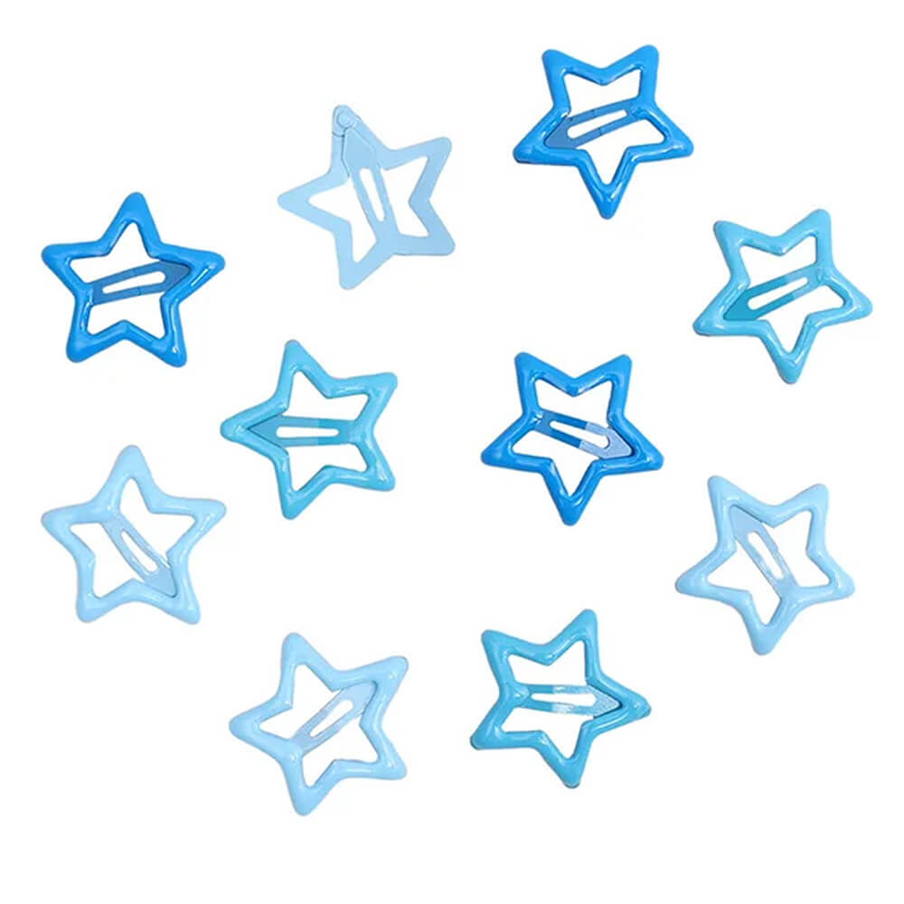 PURPLE STAR HAIR CLIPS CELESTIAL STAR-SHAPED HAIR