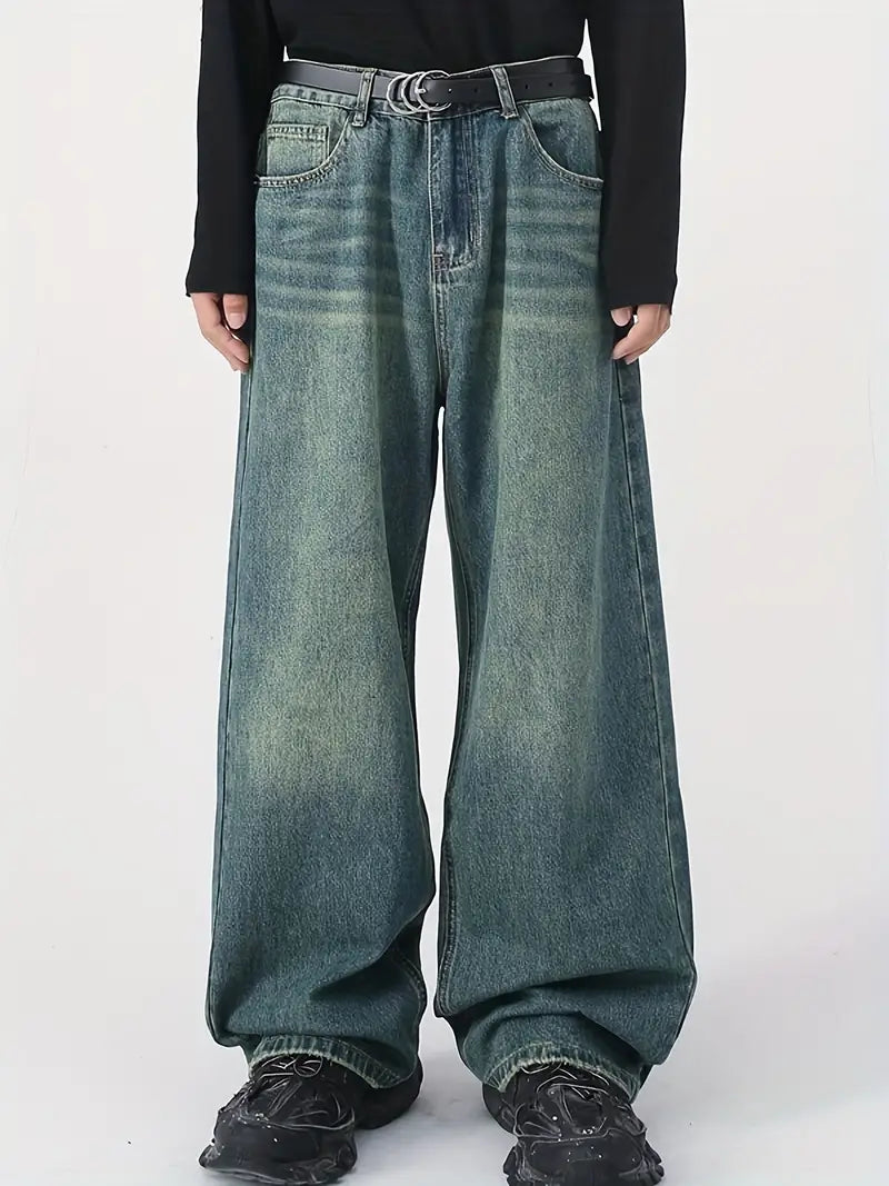 PURPLE WIDE-LEG JEANS VINTAGE UPCYCLE BAGGY EFFORTLESS STYLE