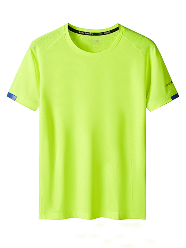 Quick-drying short-sleeved T-shirt men’s sports T-shirt - Green / S