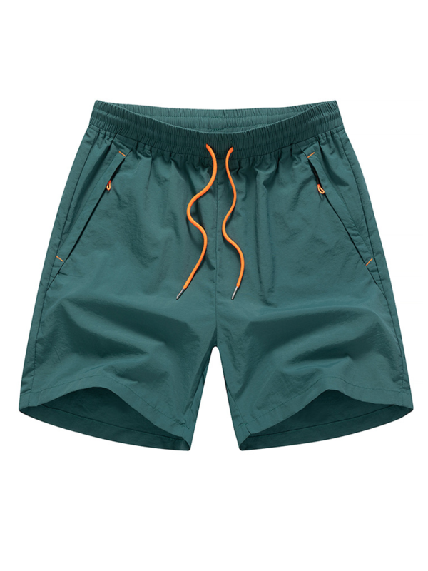 Quick-drying shorts men’s casual quarter pants beach shorts - Grass green / S