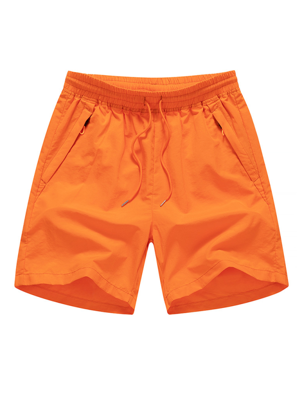 Quick-drying shorts men’s casual quarter pants beach shorts - Orange / S