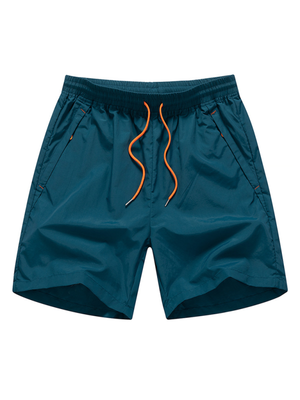 Quick-drying shorts men’s casual quarter pants beach shorts - Peacock blue / S