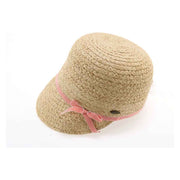 Raffia Riding Cap w/Ribbon C.C Hat