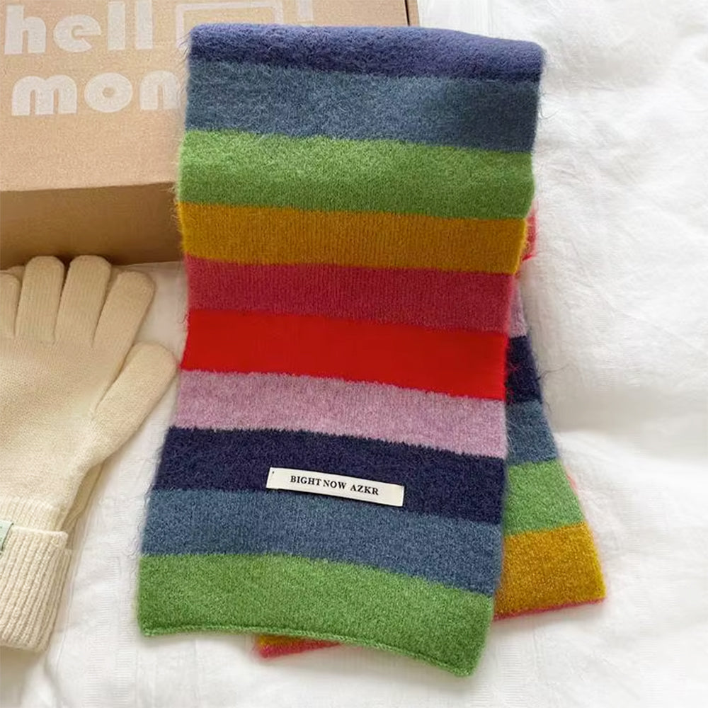 RAINBOW STRIPED SCARF INDIE KID SCARF