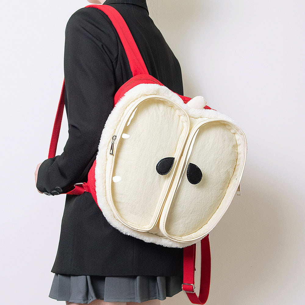 RED APPLE-SHAPED BACKPACK FOR KIDS AND CASUAL