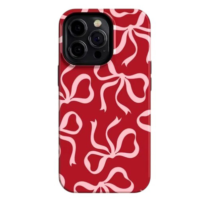RED BOW PATTERN IPHONE CASE SOFT GIRL PATTERN IPHONE