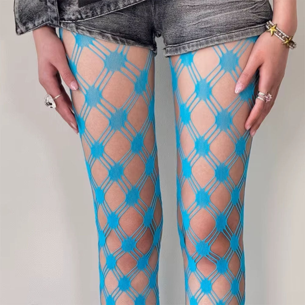 RED DIAMOND BOLD GRID MESH TIGHTS