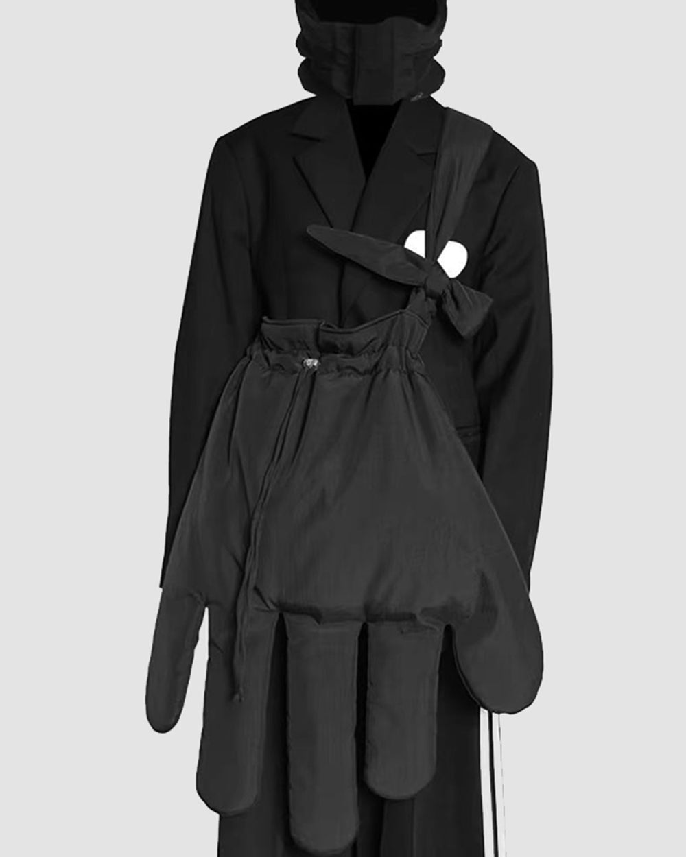 RED HAND BAG GLOVE SILHOUETTE STATEMENT BAG