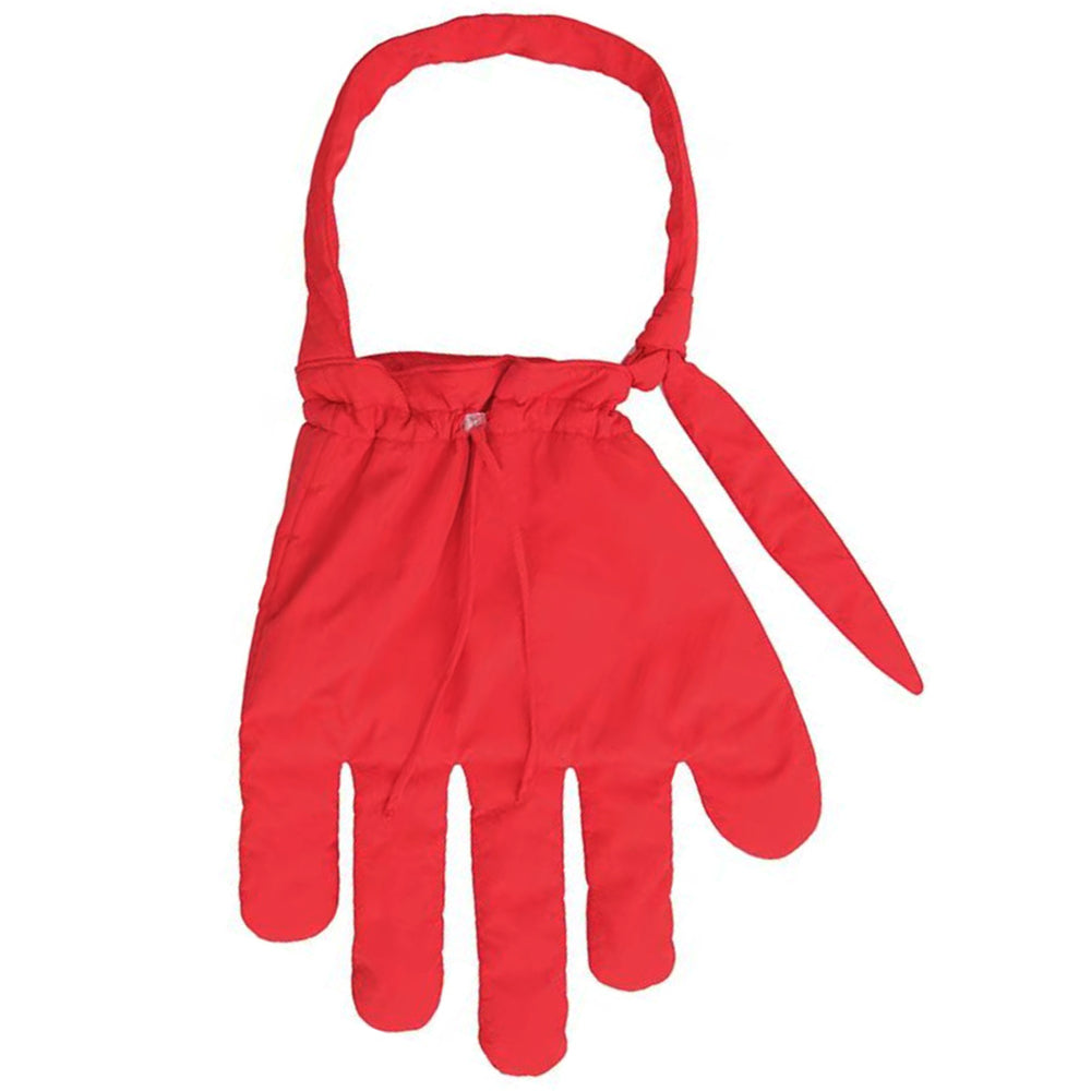 RED HAND BAG GLOVE SILHOUETTE STATEMENT BAG