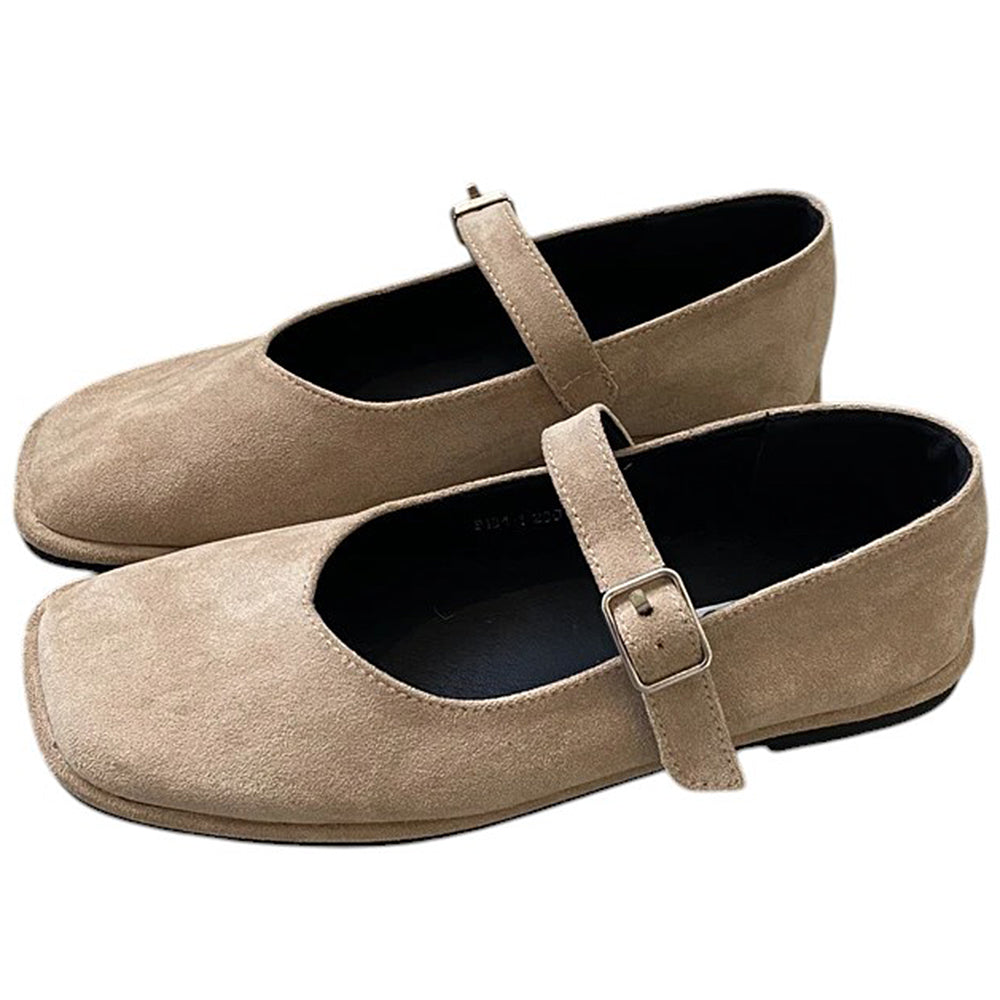 RED MARY JANE FLATS: VINTAGE JANE FLATS PAIR