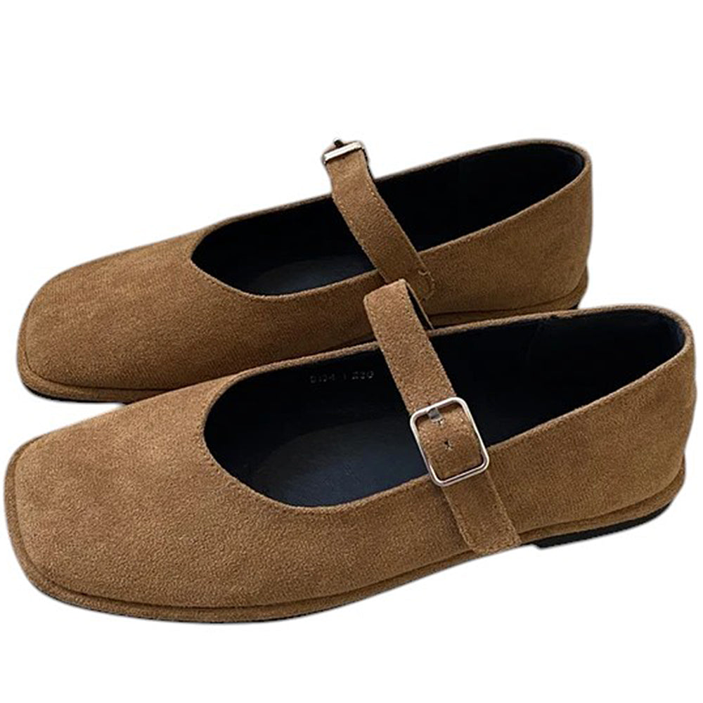 RED MARY JANE FLATS: VINTAGE JANE FLATS PAIR