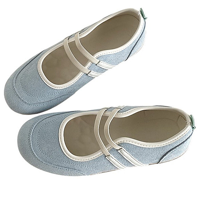 RED MARY JANE SHOES FOR WOMEN - CLASSIC BALLET FLATS
