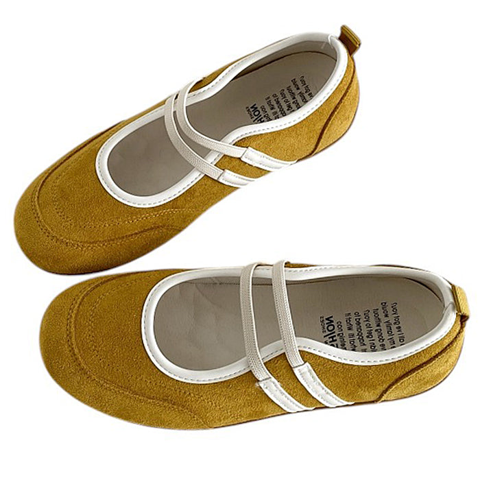 RED MARY JANE SHOES FOR WOMEN - CLASSIC BALLET FLATS