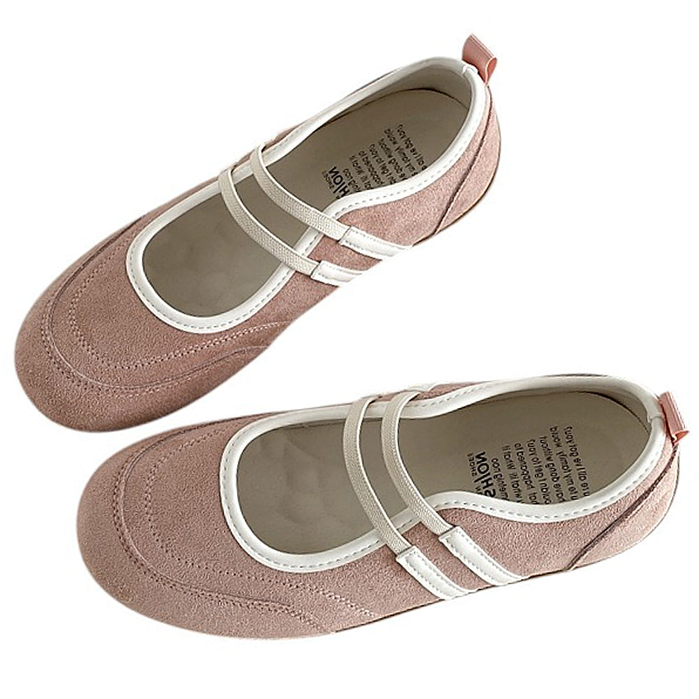 RED MARY JANE SHOES FOR WOMEN - CLASSIC BALLET FLATS