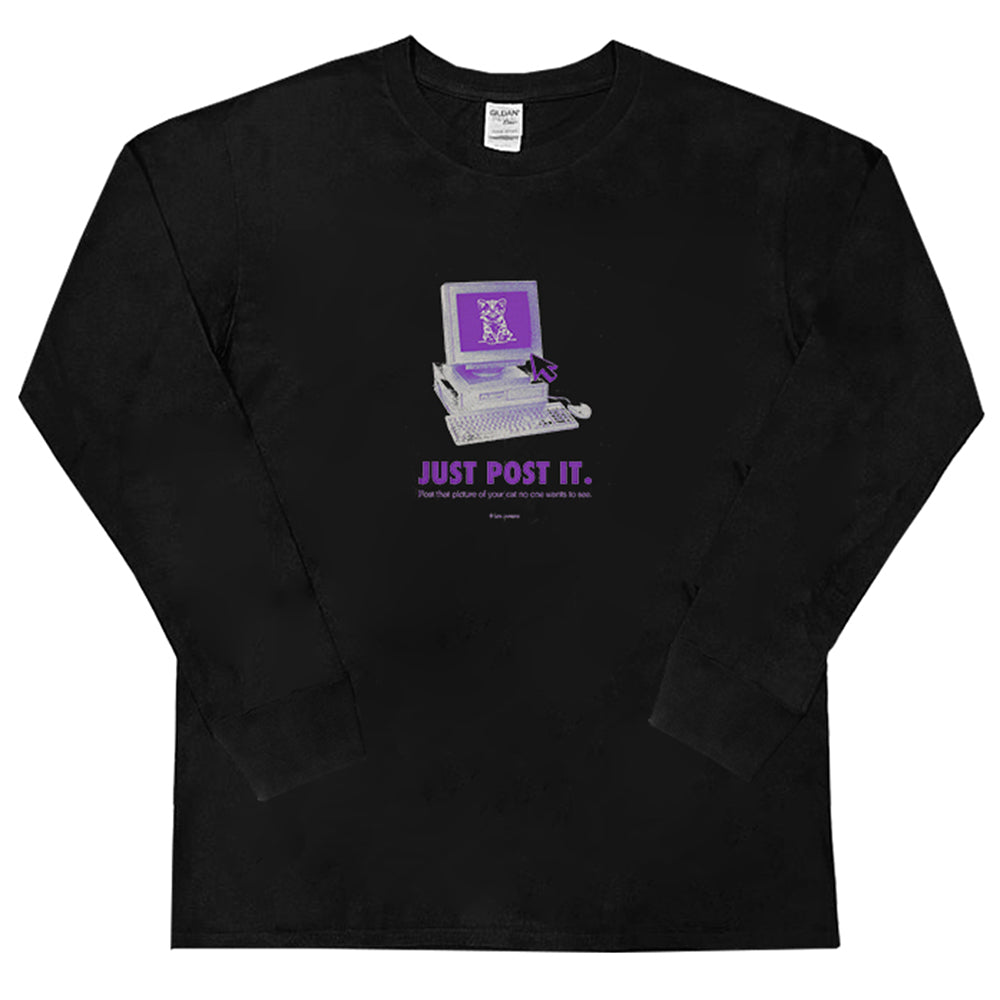 RETRO COMPUTER LONG-SLEEVE SHIRT VINTAGE COMPUTER MOTIF