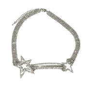 RHINESTONE STAR CHOKER Y2K STARDUST NECKLACE