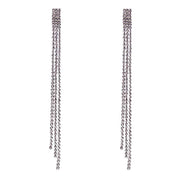 RHINESTONE TASSEL EARRINGS BILLION DOLLARS DANGLE DROP EARRINGS